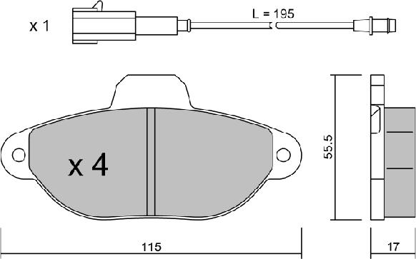 Aisin BPFO-1001 - Тормозные колодки, дисковые, комплект unicars.by