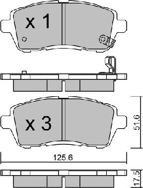 Aisin BPFO-1002 - Тормозные колодки, дисковые, комплект unicars.by