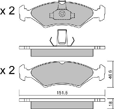 Aisin BPFO-1015 - Тормозные колодки, дисковые, комплект unicars.by