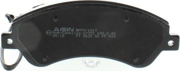 AISIN BPFO-1013 - Тормозные колодки, дисковые, комплект unicars.by