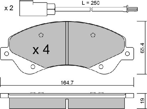 AISIN BPFO-1013 - Тормозные колодки, дисковые, комплект unicars.by