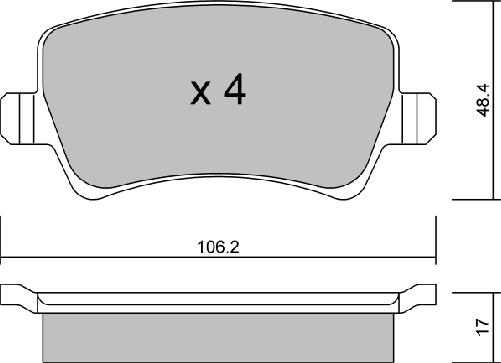 Aisin BPFO-2002 - Тормозные колодки, дисковые, комплект unicars.by