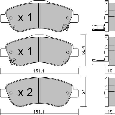 AISIN BPHO-1005 - Тормозные колодки, дисковые, комплект unicars.by