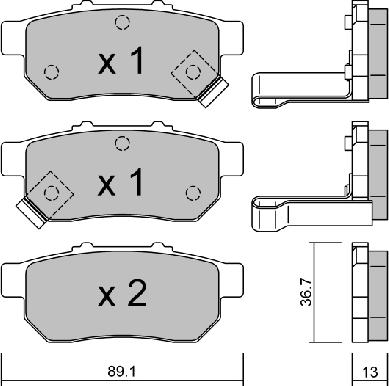 Aisin BPHO-2900 - Тормозные колодки, дисковые, комплект unicars.by