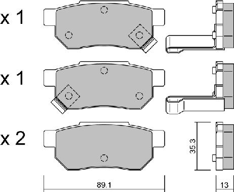 Aisin BPHO-2901 - Тормозные колодки, дисковые, комплект unicars.by