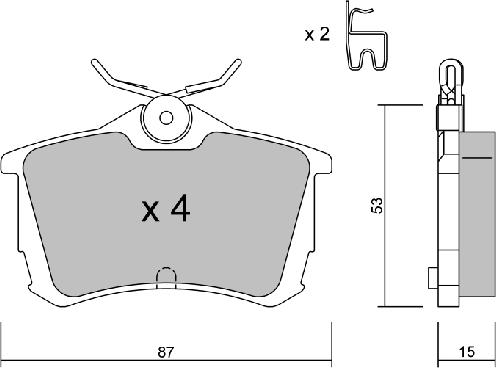 Aisin BPHO-2003 - Тормозные колодки, дисковые, комплект unicars.by