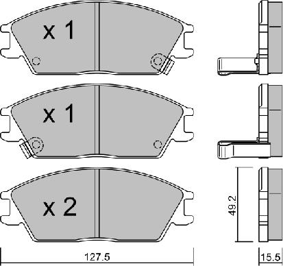 Aisin BPHY-1904 - Тормозные колодки, дисковые, комплект unicars.by