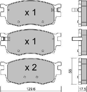 AISIN BPHY-1004 - Тормозные колодки, дисковые, комплект unicars.by