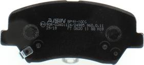 AISIN BPHY-1006 - Тормозные колодки, дисковые, комплект unicars.by