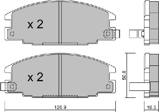 AISIN BPIS-1900 - Тормозные колодки, дисковые, комплект unicars.by