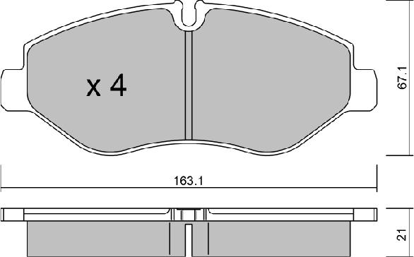 Aisin BPIV-1001 - Тормозные колодки, дисковые, комплект unicars.by