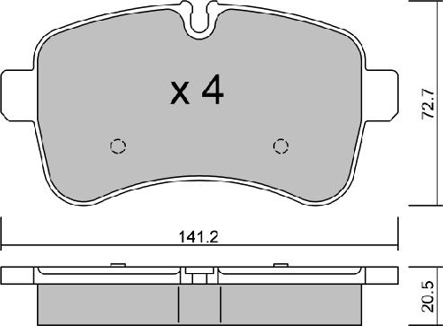 AISIN BPIV-2001 - Тормозные колодки, дисковые, комплект unicars.by