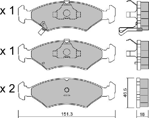 Aisin BPKI-1904 - Тормозные колодки, дисковые, комплект unicars.by