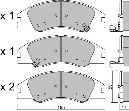 AISIN BPKI-1902 - Тормозные колодки, дисковые, комплект unicars.by