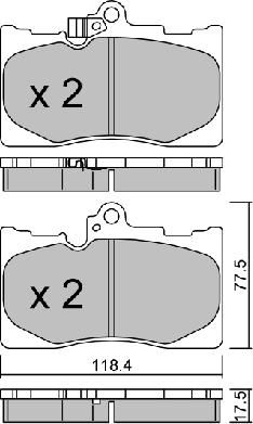 Aisin BPLX-1001 - Тормозные колодки, дисковые, комплект unicars.by