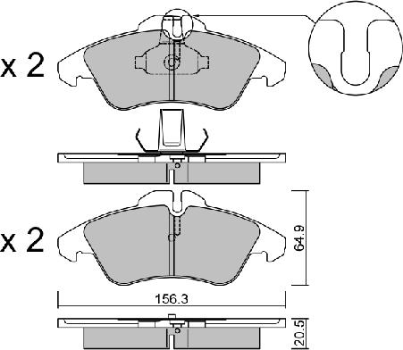 AISIN BPMB-1013 - Тормозные колодки, дисковые, комплект unicars.by