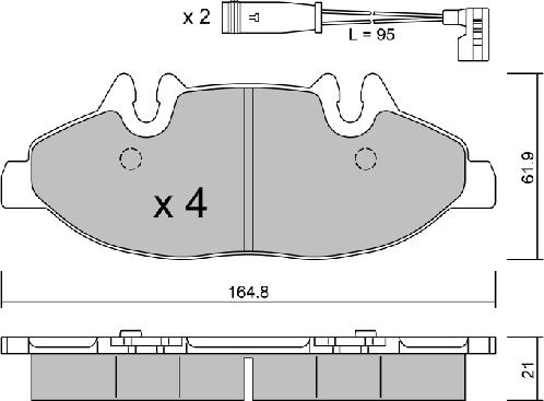 Aisin BPMB-1012 - Тормозные колодки, дисковые, комплект unicars.by