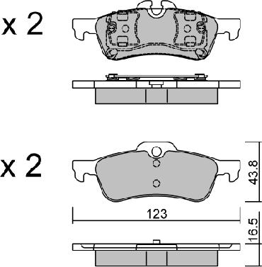 Aisin BPMB-2001 - Тормозные колодки, дисковые, комплект unicars.by