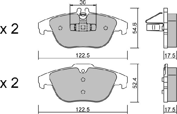 AISIN BPMB-2002 - Тормозные колодки, дисковые, комплект unicars.by