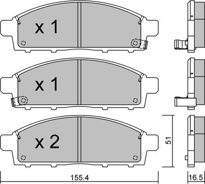 Aisin BPMI-1005 - Тормозные колодки, дисковые, комплект unicars.by