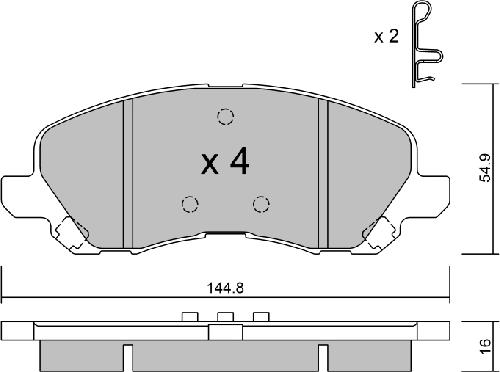 Aisin BPMI-1001 - Тормозные колодки, дисковые, комплект unicars.by