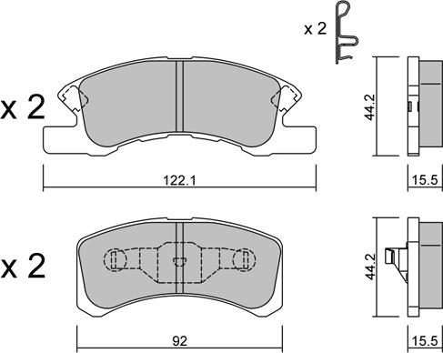 Aisin BPMI-1007 - Тормозные колодки, дисковые, комплект unicars.by