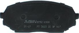 AISIN BPMZ-1900 - Тормозные колодки, дисковые, комплект unicars.by