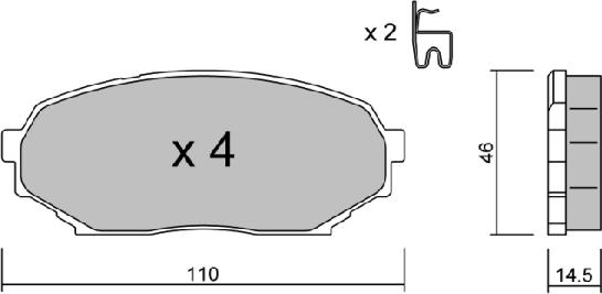 AISIN BPMZ-1900 - Тормозные колодки, дисковые, комплект unicars.by