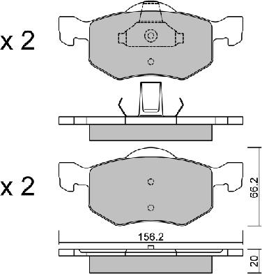 AISIN BPMZ-1908 - Тормозные колодки, дисковые, комплект unicars.by