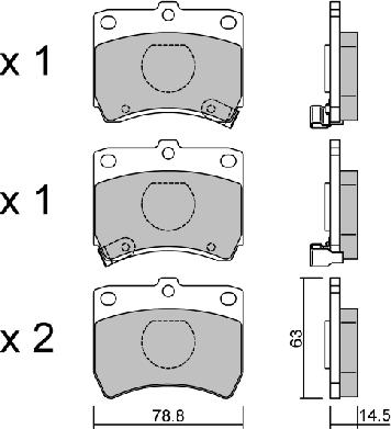 Aisin BPMZ-1907 - Тормозные колодки, дисковые, комплект unicars.by