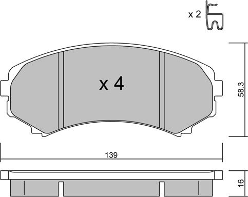 Aisin BPMZ-1910 - Тормозные колодки, дисковые, комплект unicars.by