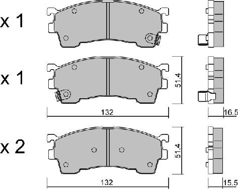 Aisin BPMZ-1003 - Тормозные колодки, дисковые, комплект unicars.by