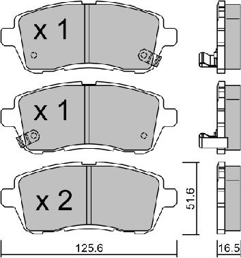 Aisin BPMZ-1002 - Тормозные колодки, дисковые, комплект unicars.by