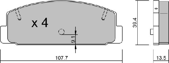 Aisin BPMZ-2901 - Тормозные колодки, дисковые, комплект unicars.by