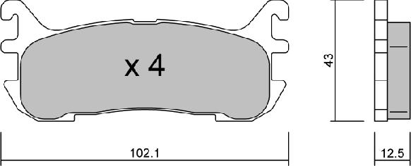 AISIN BPMZ-2004 - Тормозные колодки, дисковые, комплект unicars.by