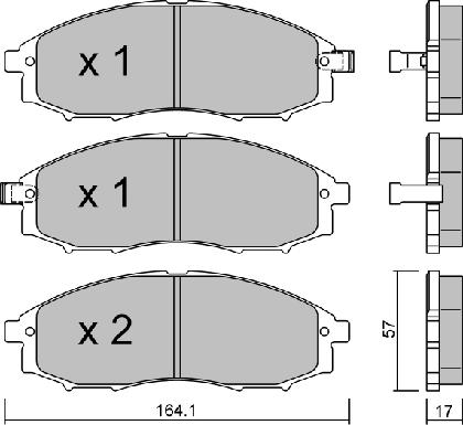 Aisin BPNI-1903 - Тормозные колодки, дисковые, комплект unicars.by