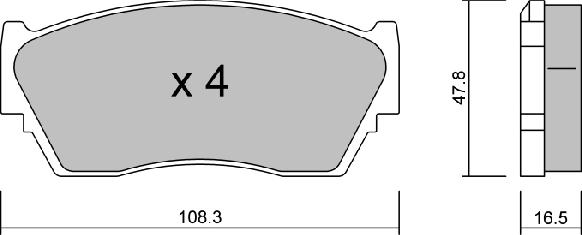 Aisin BPNI-1902 - Тормозные колодки, дисковые, комплект unicars.by