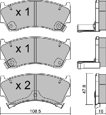 Aisin BPNI-1916 - Тормозные колодки, дисковые, комплект unicars.by