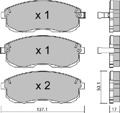 Aisin BPNI-1910 - Тормозные колодки, дисковые, комплект unicars.by