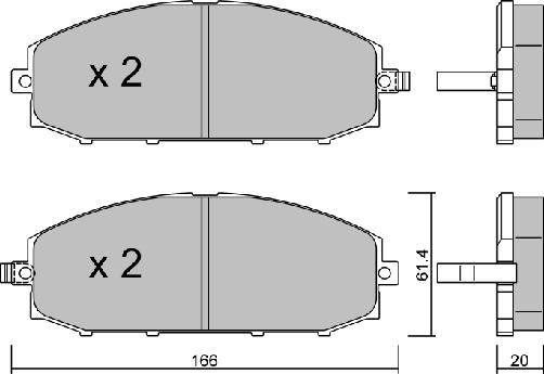 AISIN BPNI-1918 - Тормозные колодки, дисковые, комплект unicars.by