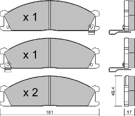 Aisin BPNI-1912 - Тормозные колодки, дисковые, комплект unicars.by