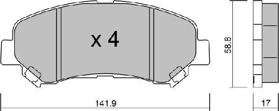 AISIN BPNI-1004 - Тормозные колодки, дисковые, комплект unicars.by