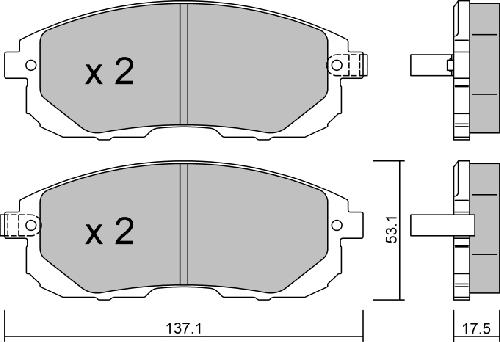 Aisin BPNI-1005 - Тормозные колодки, дисковые, комплект unicars.by