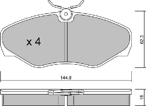 AISIN BPNI-1006 - Тормозные колодки, дисковые, комплект unicars.by