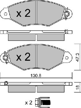 AISIN BPNI-1003 - Тормозные колодки, дисковые, комплект unicars.by