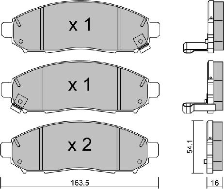 Aisin BPNI-1007 - Тормозные колодки, дисковые, комплект unicars.by