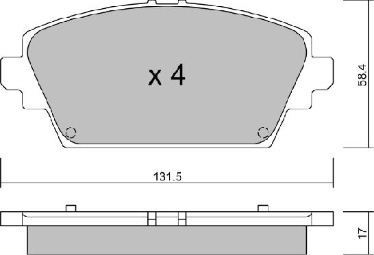 Aisin BPNI-1015 - Тормозные колодки, дисковые, комплект unicars.by