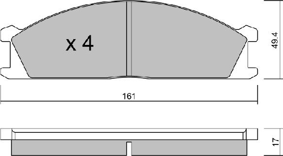 AISIN BPNI-1011 - Тормозные колодки, дисковые, комплект unicars.by