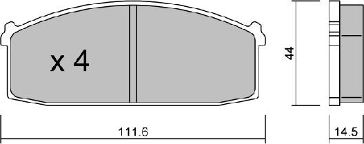 Aisin BPNI-1017 - Тормозные колодки, дисковые, комплект unicars.by