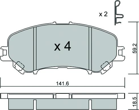 Aisin BPNI-1022 - Тормозные колодки, дисковые, комплект unicars.by